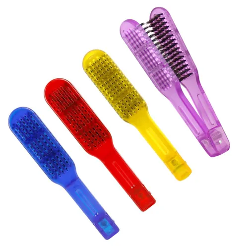 Miniatura 2 de Peine de madera contrachapada enderezamiento peinado peinado cerdas peine cuidado cepillo de doble cara resistente al calor