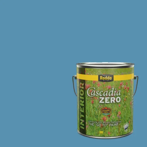 Miniatura 105 de Rodda Paint CASCADIA XL Pintura e imprimación satinada para exteriores en uno, cuarto de galón, azul playa norte