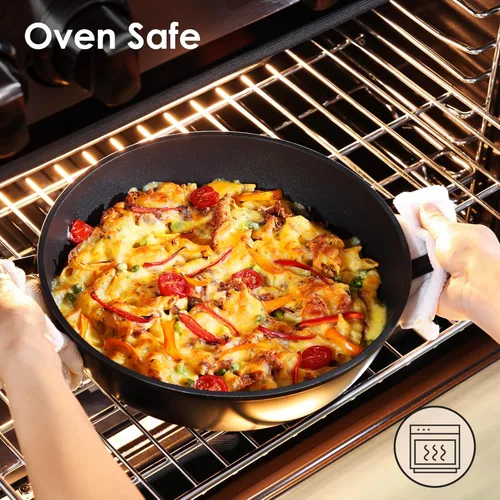 Miniatura 3 de SENSARTE Juego de utensilios de cocina antiadherentes, juego de ollas y sartenes antiadherentes, apto para lavavajillas y horno, compatible