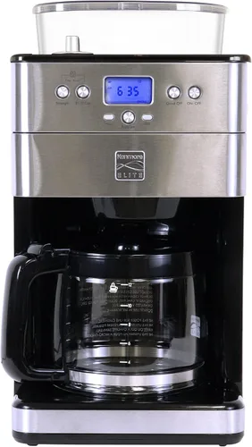 Miniatura 9 de Kenmore Elite Cafetera de Moler y Preparar – Molinillo integrado, máquina automática de café por goteo, cafetera programable de 12 tazas, molinillo