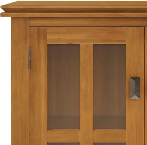 Miniatura 6 de SIMPLIHOME Armario de almacenamiento artesanal, gabinete de almacenamiento bajo de madera maciza de 30 pulgadas de ancho en marrón miel, gabinete