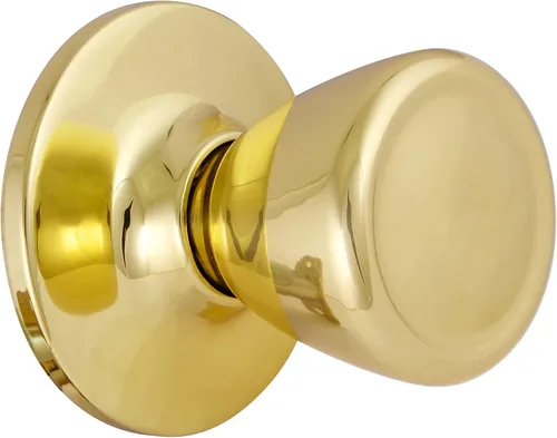 Miniatura 6 de Design House Pomo de puerta de paso Tulip para pasillo y armario, se adapta a puertas estándar, latón pulido, 782730