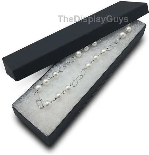 Miniatura 43 de TheDisplayGuys - Paquete de 25 cajas de cartón rellenas de algodón #10 para joyas, color negro mate (1.9 x 1.3 x 0.7 pulgadas), para envío