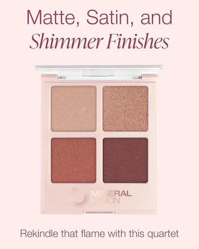 Miniatura 3 de Mineral Fusion Paleta de sombras de ojos - Maquillaje vegano para ojos con acabados mate, satinado y brillante - Fórmula natural y ligera