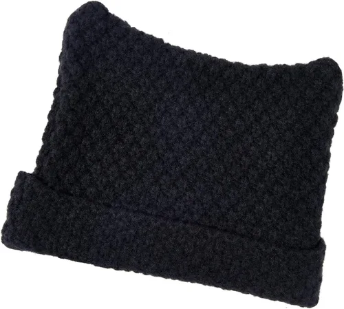 Miniatura 2 de Century Star Gorros de ganchillo para mujer, gorro de gato, gorro de invierno cálido de punto a rayas, accesorios de gorra Y2K, gorros holgados