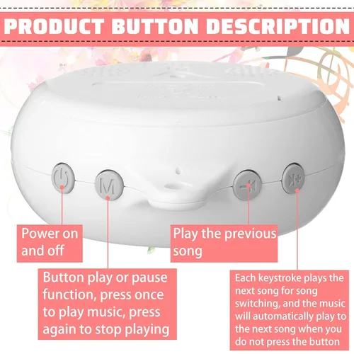 Miniatura 6 de Caja de música móvil para bebé, caja móvil con música, repuesto musical extraíble, motor de guardería, cuna giratoria para bebé, 35 canciones