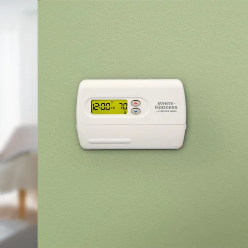 Miniatura 6 de Emerson Termostato digital programable con bomba de calor 1F82-261, 5-2 días, color blanco