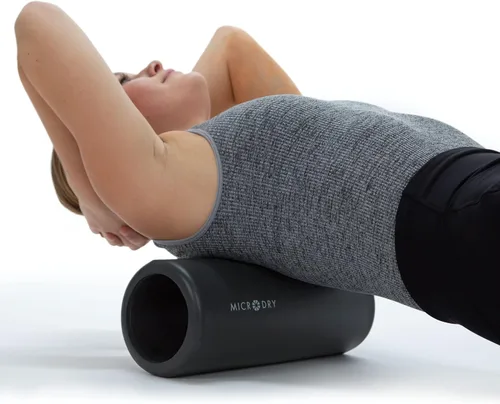 MICRODRY Rodillo trasero de espuma de lujo para alivio muscular, rodillo para yoga, estiramiento, masaje firme de tejido profundo y liberación de