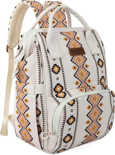 Miniatura 20 de Wrangler - Mochila Azteca Organizada, Mochila de Día, Bolsa de Viaje para Bebé con Correa para Silla de Paseo y Bolsillos Laterales para Botellas
