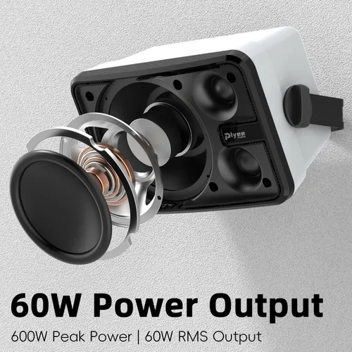 Miniatura 3 de Altavoces Bluetooth para exteriores de 600 W, sincronización inalámbrica entre altavoces, graves potentes, soporte de pared para patio, porche