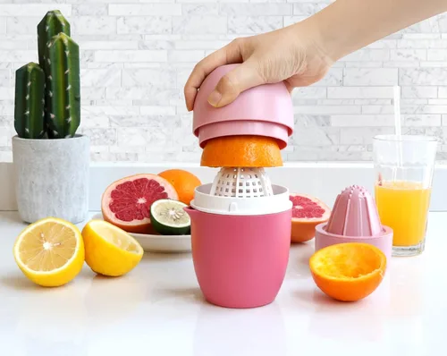 Miniatura 3 de Lechin Exprimidor de Mano - Exprimidor de Cítricos con Forma de Limón - Exprimidor de Limón Manual con Dos Opciones de Prensa para Diferentes Frutas