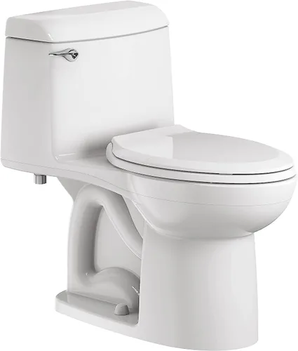 Miniatura 10 de American Standard 2004314.020 Champion - Inodoro de una pieza con asiento de inodoro, parte delantera alargada, altura estándar, blanco, 1.6 gpf