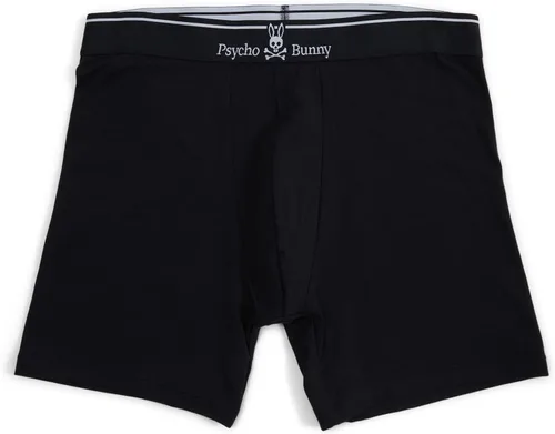Psycho Bunny Paquete de 2 calzoncillos tipo bóxer color negro, talla XL, Negro -