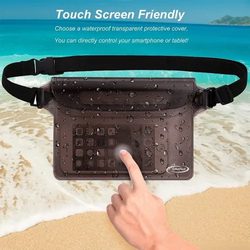 Miniatura 7 de AiRunTech Bolsa impermeable con correa de cintura (paquete de 2) Accesorios de playa La mejor manera de mantener tu teléfono y objetos de valor