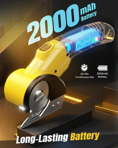 Miniatura 3 de Cortador de cartón eléctrico inalámbrico – Tijeras giratorias recargables para cartón, tela, alfombra, cuero, cortador de caja resistente