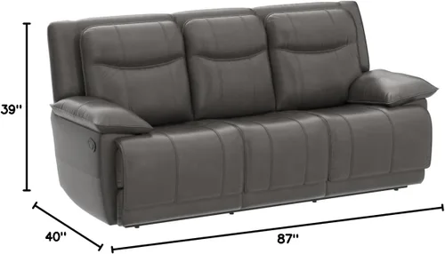 Miniatura 2 de Betsy Furniture Juego de sofá reclinable de cuero regenerado para sala de estar 8006 (marrón, silla planeadora)