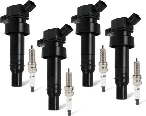 Miniatura 11 de Paquete de 5 bobinas de encendido UF575 y bujías de iridio compatibles con Audi A3 2004-2013, A4 2005-2016 y Volkswagen Jetta 2005-2015, Tiguan