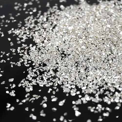 Miniatura 10 de Chips de vidrio triturado irregulares, 3.53 onzas de piedras metálicas gruesas con purpurina para arte de uñas, relleno de molde de resina