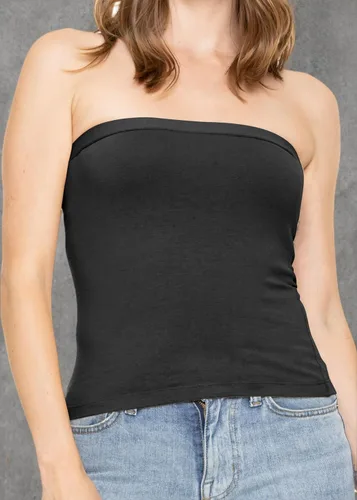 Miniatura 6 de La elasticidad es comodidad - Camiseta entallada de algodón sin tirantes para mujer