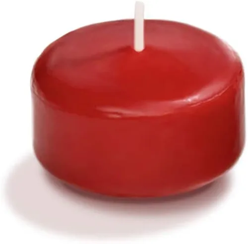 Miniatura 106 de yummi Caja de 18 velas flotantes color rojo rubí de 3 pulgadas