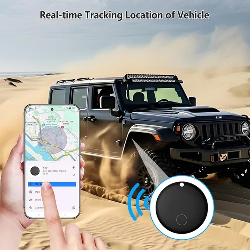 Miniatura 3 de Rastreador GPS para vehículos, rastreador GPS oculto para automóvil con funda magnética (compatible con iOS y Android), localizador de automóvil