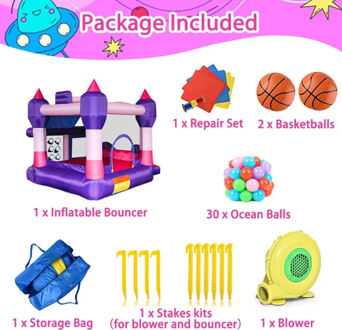 Miniatura 4 de Casa de rebote inflable RETRO JUMP, castillo hinchable para niños, casa de rebote inflable para exteriores, rebotador inflable con soplador, piscina