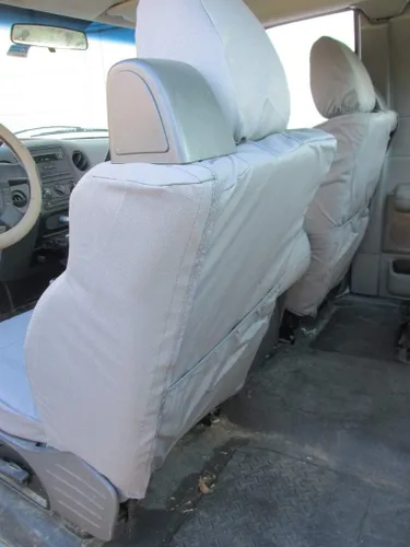 Miniatura 2 de Fundas para asientos Durafit, F372-X7-Ford F150 XL o estándar 40/20/40, banco dividido con reposabrazos y cinturón de seguridad integrados, fundas