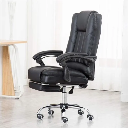 Miniatura 2 de Silla de oficina ejecutiva grande y alta, resistente, capacidad de 200 libras, asiento ancho, ergonómica, respaldo alto, con reposapiés ajustable