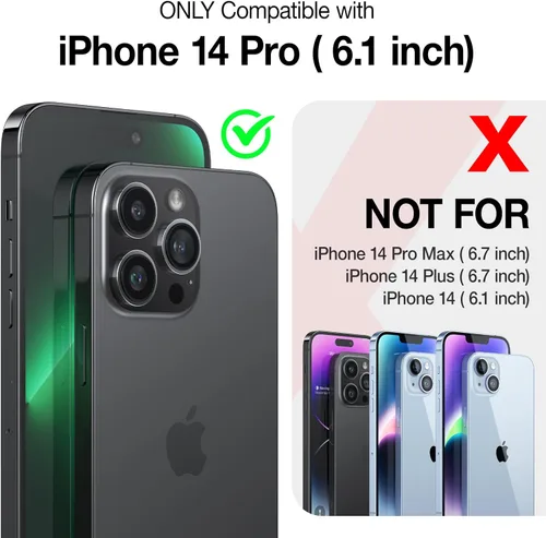 Miniatura 7 de TORRAS Funda magnética más fuerte para iPhone 14 Pro, 12 pies de grado militar probado en caídas, compatible con MagSafe, silicona mate protectora