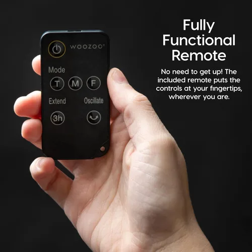 Miniatura 6 de IRIS USA WOOZOO - Calentador portátil oscilante de 1500 vatios con sensor de movimiento, ventilador de cerámica espacial para escritorio