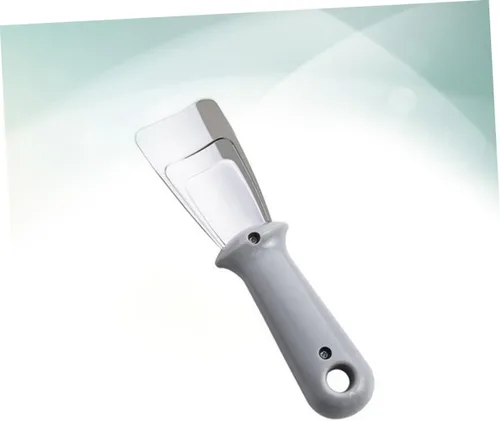 Miniatura 7 de Vaguelly Raspador de hielo para congelador, raspador de hielo, raspador de hielo de plástico, pala de acero inoxidable, refrigerador, raspador