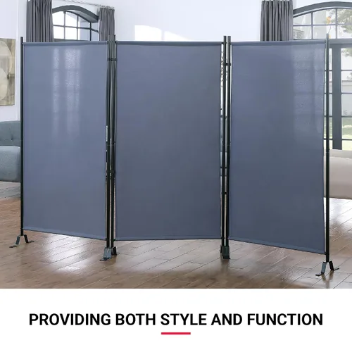 Miniatura 4 de Productos Proman FS17067 Galaxy - Divisor de habitación para interior/exterior (3 paneles), 102” de ancho x 16” de profundidad x 71” de alto Gris