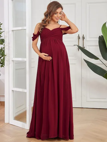 Miniatura 4 de Ever-Pretty Vestido de fiesta formal de maternidad con cuello en V y mangas cortas para mujer 20809