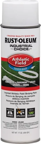 Rust-Oleum 206043 Industrial Choice AF1600 - Pintura de rayas invertidas para campo atlético, 17 onzas, color blanco