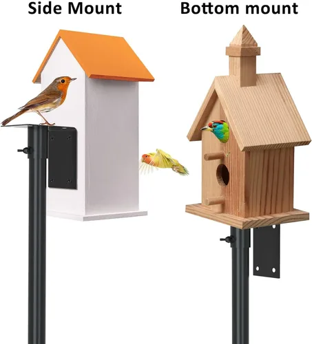 Miniatura 7 de ERYTLLY Bird House - Kit de montaje en poste de 80 pulgadas - Barra de soporte ajustable para comedero de colibríes, conjunto de soporte universal