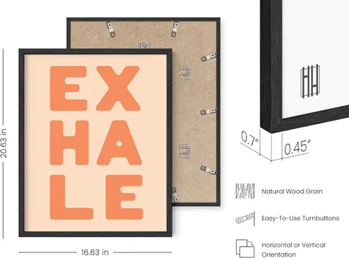 Miniatura 3 de HAUS AND HUES Inhala Exhala Arte de pared y póster de yoga – Impresiones de exhalación de inhalación y citas de yoga, decoración de pared, póster