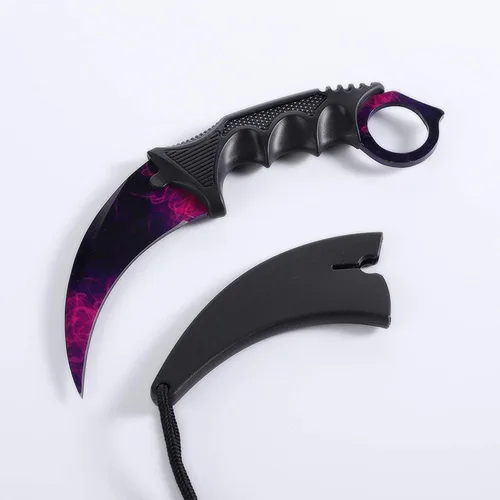 Miniatura 6 de TOPOINT Cuchillo Karambit, cuchillo de hoja fija de acero inoxidable con funda y cuchillo de cordón CS-GO para caza, campamento y supervivencia