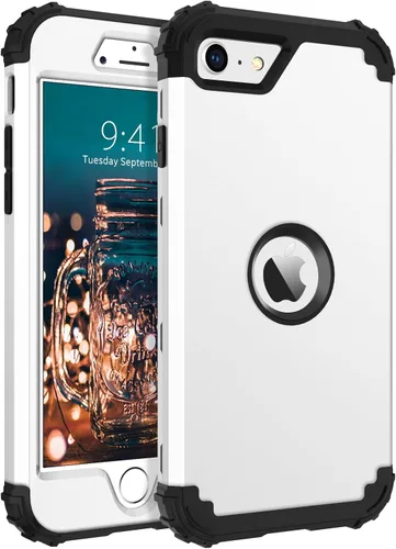 Miniatura 24 de BENTOBEN Funda para iPhone SE 2022 y iPhone SE 2020, resistente 3 en 1, cuerpo completo, resistente, a prueba de golpes, híbrida de policarbonato