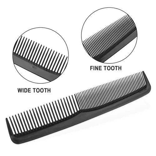 Miniatura 7 de Paquete de 30 peines negros a granel, peine de bolsillo para cabello de doble diente de 7 pulgadas, envueltos individualmente, peines a granel