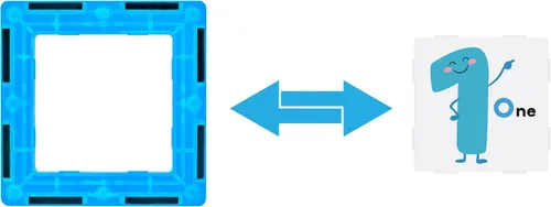 Miniatura 5 de PicassoTiles Bloques de construcción magnéticos con azulejos y click-in, artes gráficas educativas, juego de construcción de imán, juego
