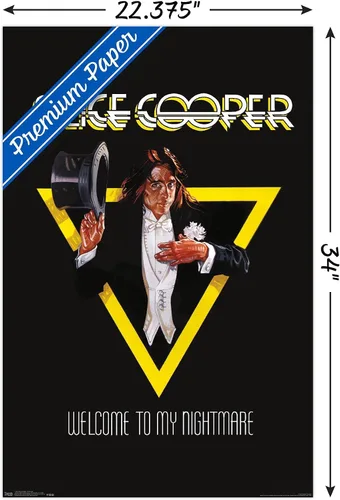Miniatura 3 de Trends International Alice Cooper - Póster de pared de bienvenida, 14.725 x 22.375 pulgadas, versión enmarcada de madera de granero