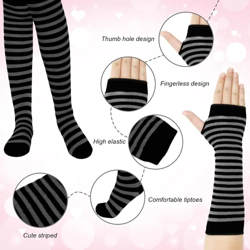 Miniatura 3 de Juego de 4 pares de calcetines largos a rayas para mujer