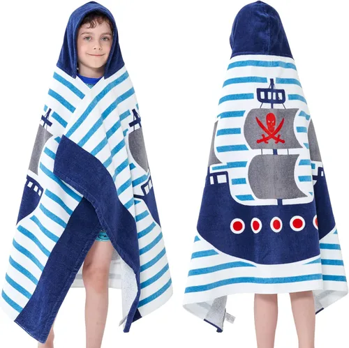 Toallas de baño para niños, toalla para niños con capucha para playa, baño, piscina, toallas de natación de 30 x 50 pulgadas, tamaño grande, ultra