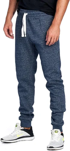 Miniatura 2 de PROGO USA Pantalones deportivos básicos de forro polar jaspeado para hombre, cintura elástica