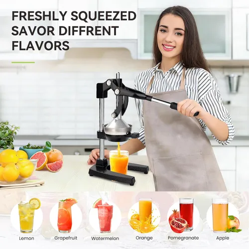 Miniatura 3 de Fyvva Exprimidor de hierro fundido, exprimidor manual extra grande, resistente, para limones, naranjas, granadas, pomelos y otras frutas, exprimidor