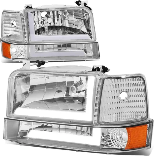 Miniatura 13 de Auto Dynasty Juego de Faros LED DRL 3D y Lámpara de Parachoques Compatible con Ford F-150 F-250 F-350 Bronco 1992-1996, Lado del Conductor
