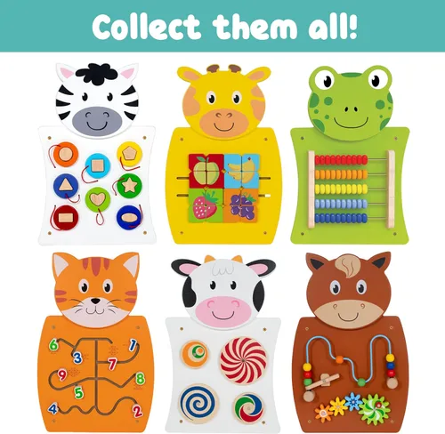 Miniatura 8 de SPARK & WOW Panel de Pared de Actividad Zebra Edades 18m+ Juguete de Pared Sensorial Montessori Actividad de Formas Anidadas Tablero Ocupado