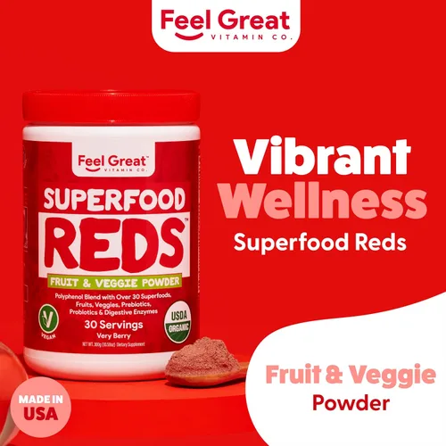 Miniatura 3 de Polvo orgánico de superalimentos rojos Suplemento de frutas y verduras Mezcla de batidos cargada con polvo de raíz de remolacha orgánica