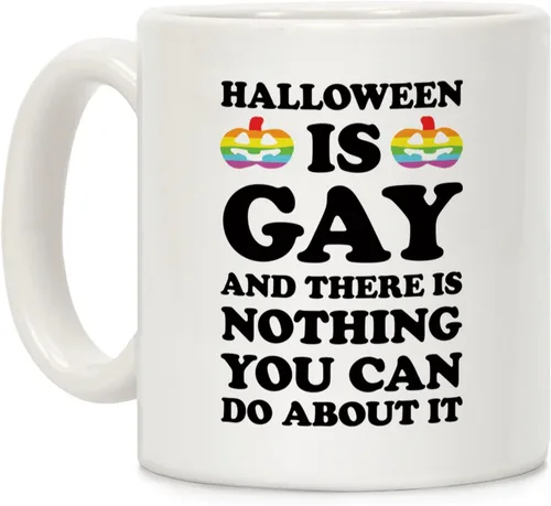 Miniatura 75 de LookHUMAN Taza de Café de Halloween – Halloween Is Meowgical Tazas, Taza de Café Espeluznante Idea de Regalos de Taza, 15 Onzas 10-Blanco
