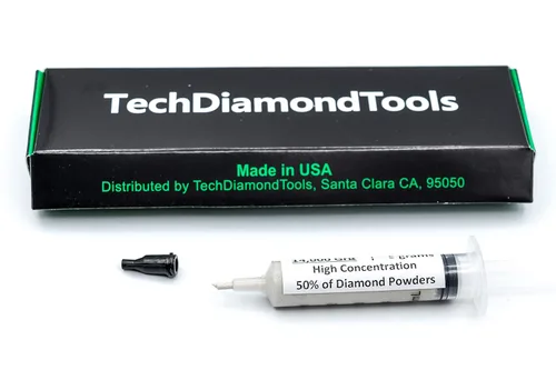 Miniatura 25 de TechDiamondTools - Pasta de pulido compuesto de diamante, grano de 14,000, 0-1 micrones para mármol, vidrio, metal, joyería, resina, plata, cromo